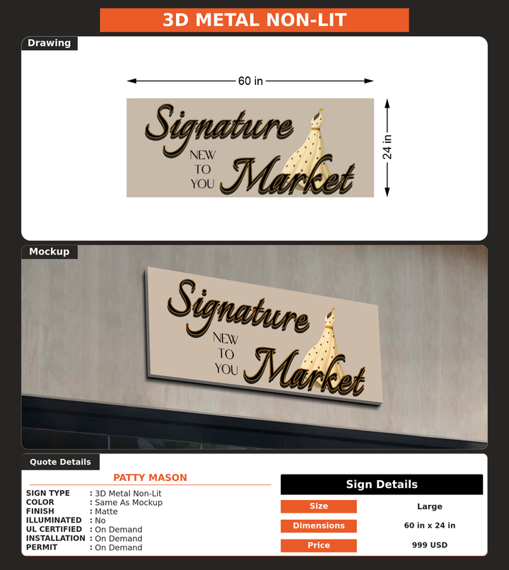 CUSTOM MOCKUP SIGN FOR Patty Mason