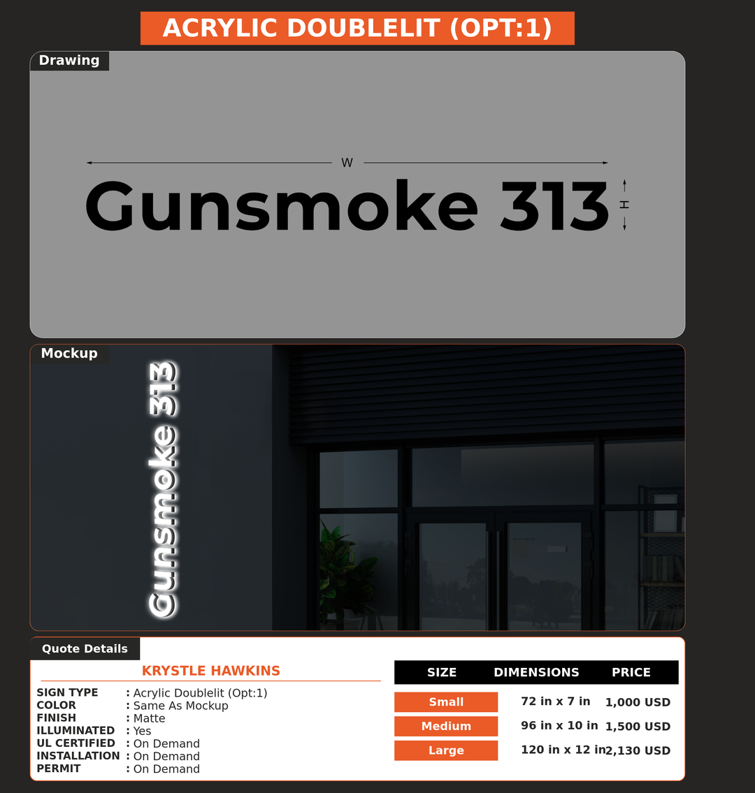 CUSTOM MOCKUP SIGN FOR krystle hawkins