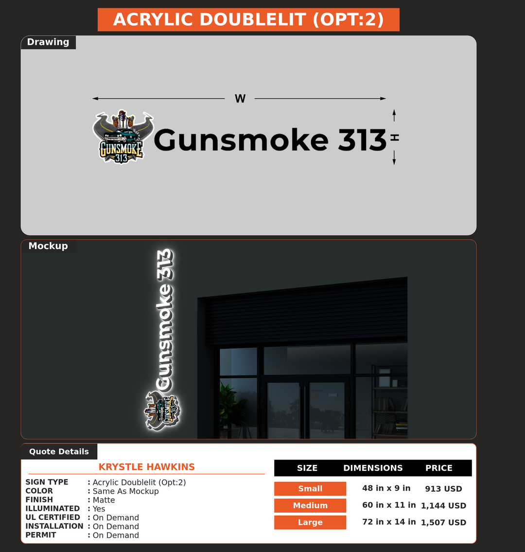 CUSTOM MOCKUP SIGN FOR krystle hawkins