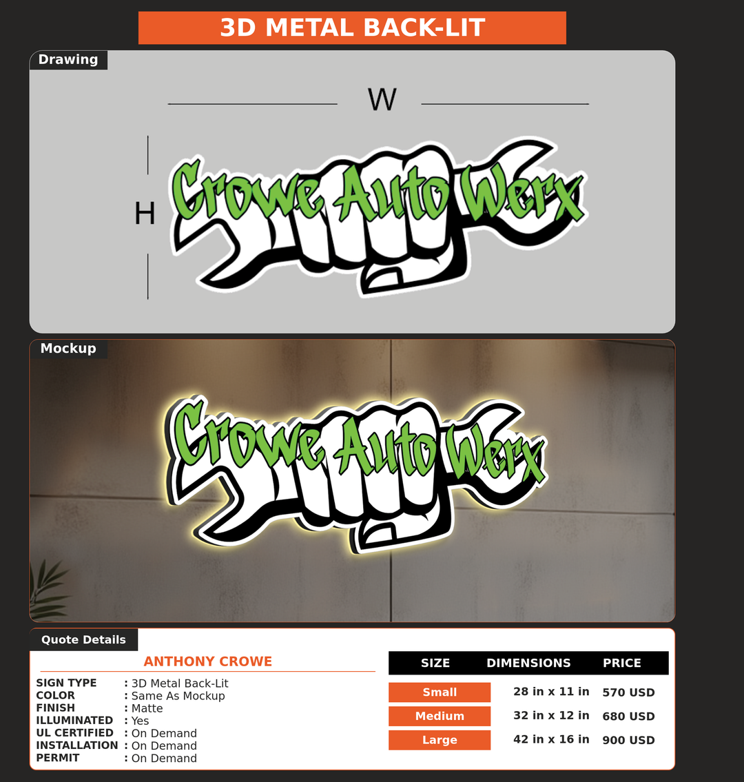 CUSTOM MOCKUP SIGN FOR Anthony Crowe