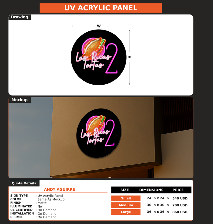 CUSTOM MOCKUP SIGN FOR Andy Aguirre