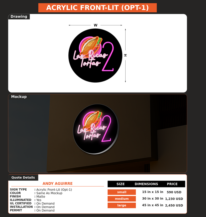 CUSTOM MOCKUP SIGN FOR Andy Aguirre