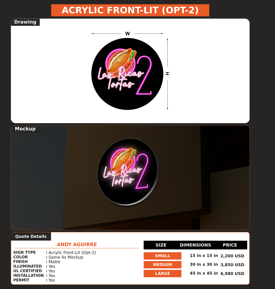 CUSTOM MOCKUP SIGN FOR Andy Aguirre