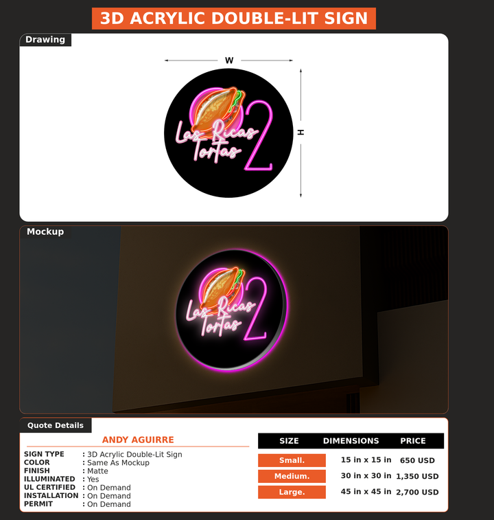 CUSTOM MOCKUP SIGN FOR Andy Aguirre