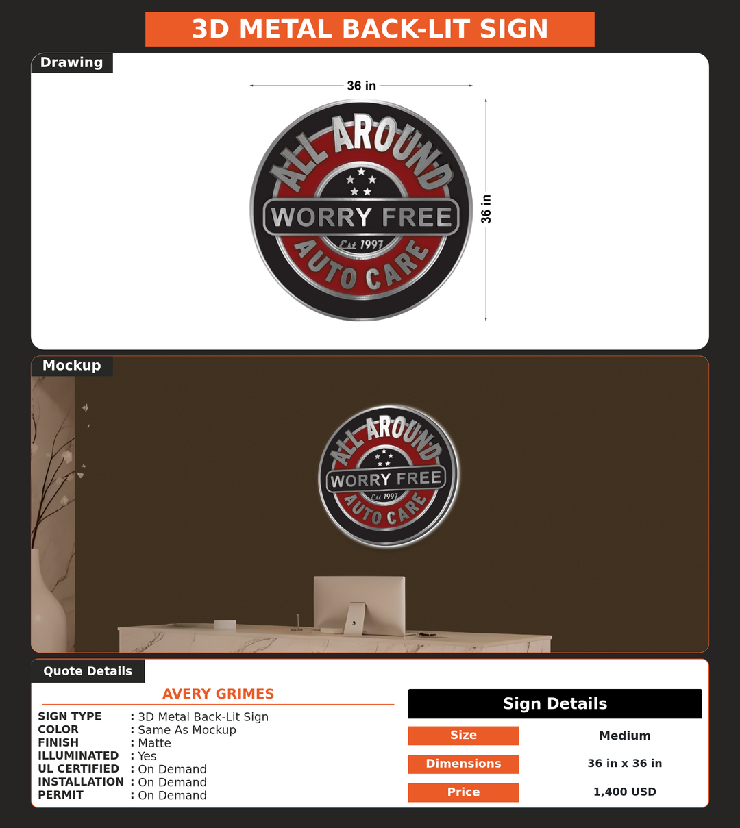 CUSTOM MOCKUP SIGN FOR Avery Grimes