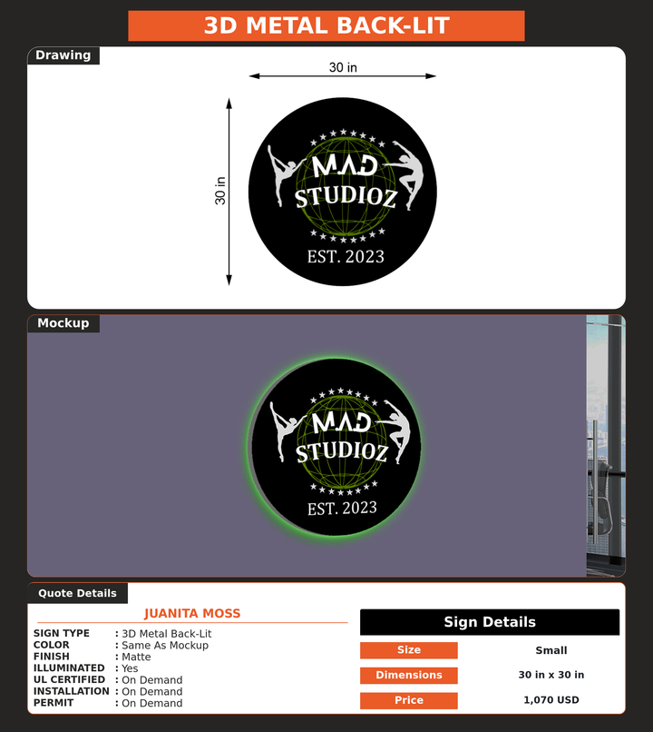 CUSTOM MOCKUP SIGN FOR Juanita moss