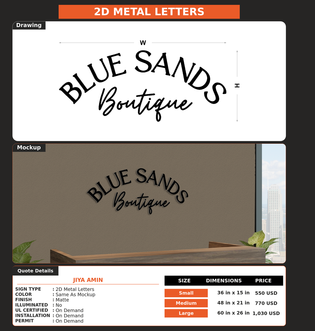 CUSTOM MOCKUP SIGN FOR Jiya Amin