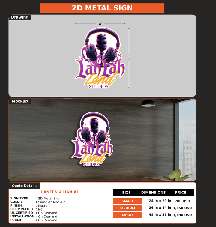 CUSTOM MOCKUP SIGN FOR Laneen A Haniah