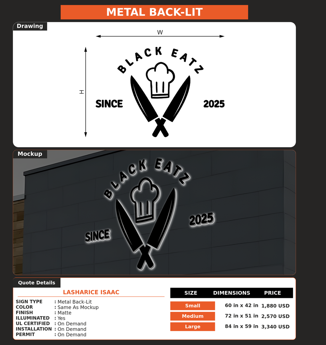 CUSTOM MOCKUP SIGN FOR Lasharice  Isaac