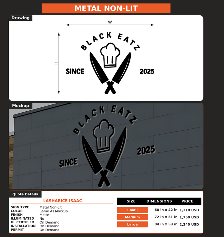 CUSTOM MOCKUP SIGN FOR Lasharice  Isaac
