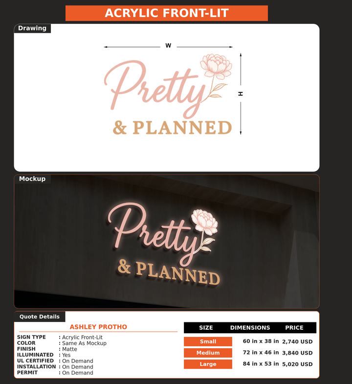 CUSTOM MOCKUP SIGN FOR Ashley Protho