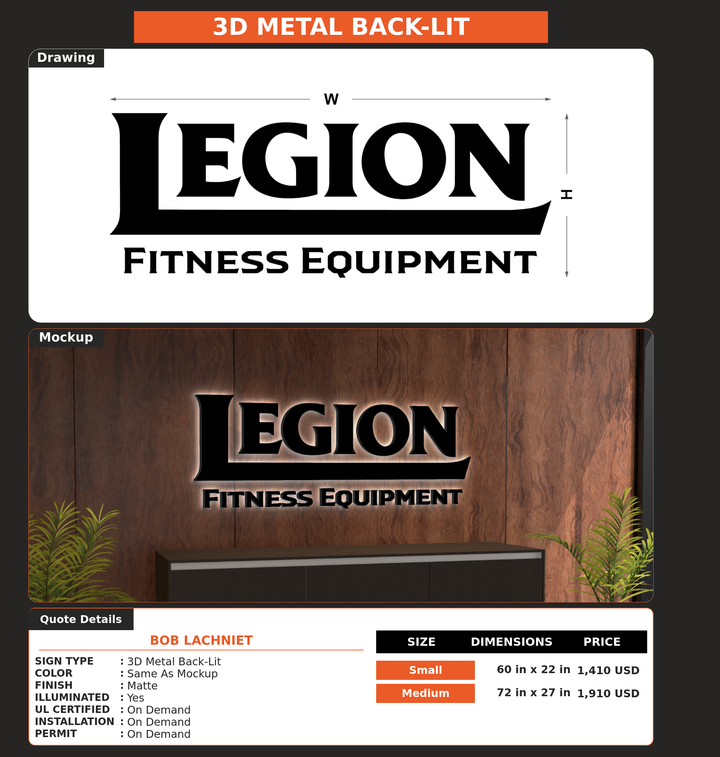 CUSTOM MOCKUP SIGN FOR Bob Lachniet