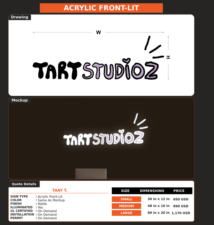 CUSTOM MOCKUP SIGN FOR Taay T.