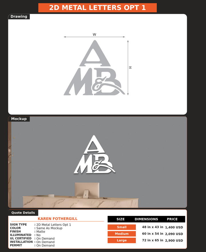 CUSTOM MOCKUP SIGN FOR KAREN FOTHERGILL