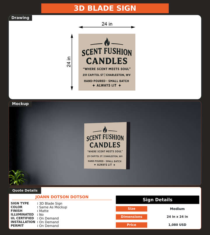 CUSTOM MOCKUP SIGN FOR joann dotson Dotson