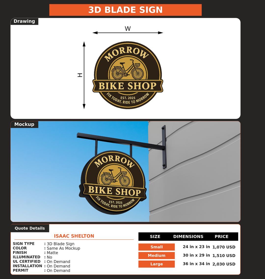 CUSTOM MOCKUP SIGN FOR Isaac Shelton
