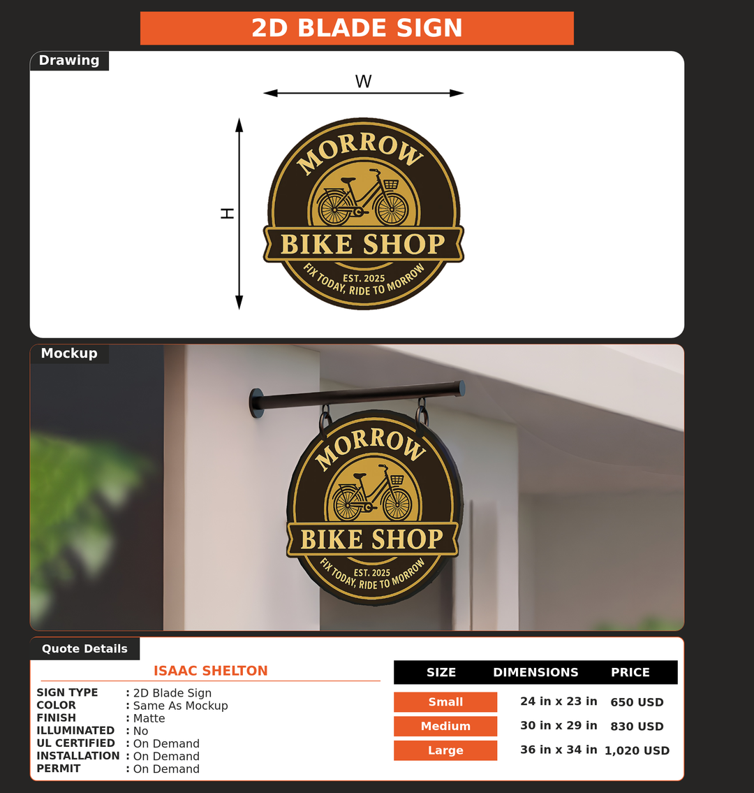 CUSTOM MOCKUP SIGN FOR Isaac Shelton