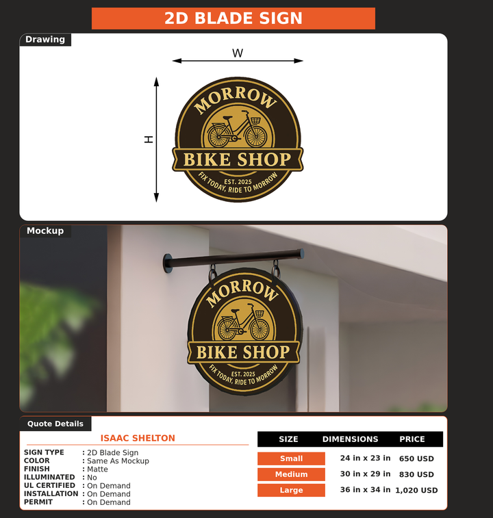 CUSTOM MOCKUP SIGN FOR Isaac Shelton