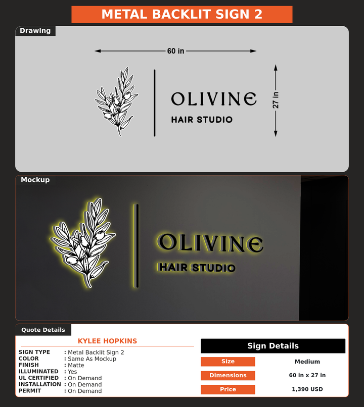 CUSTOM MOCKUP SIGN FOR Kylee Hopkins