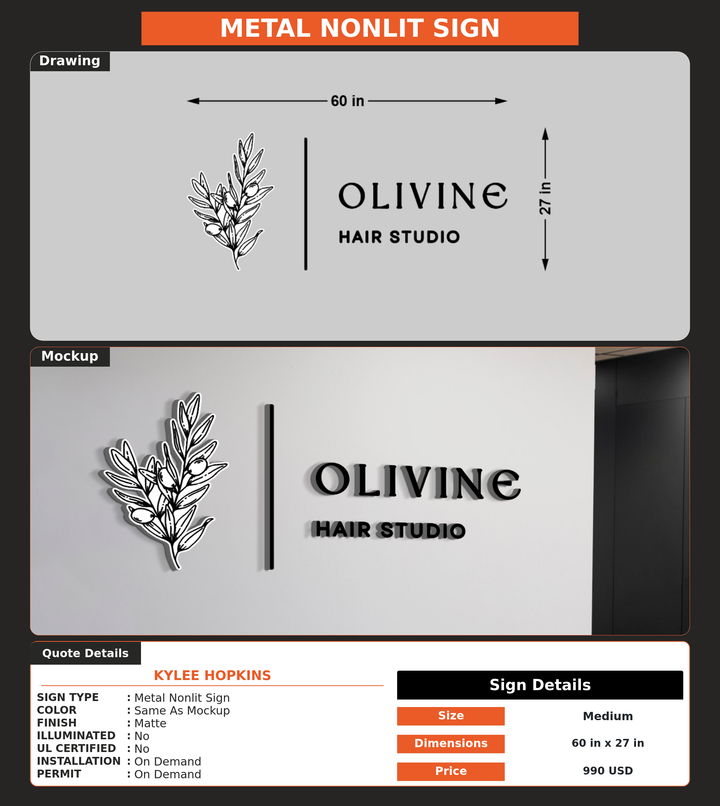 CUSTOM MOCKUP SIGN FOR Kylee Hopkins
