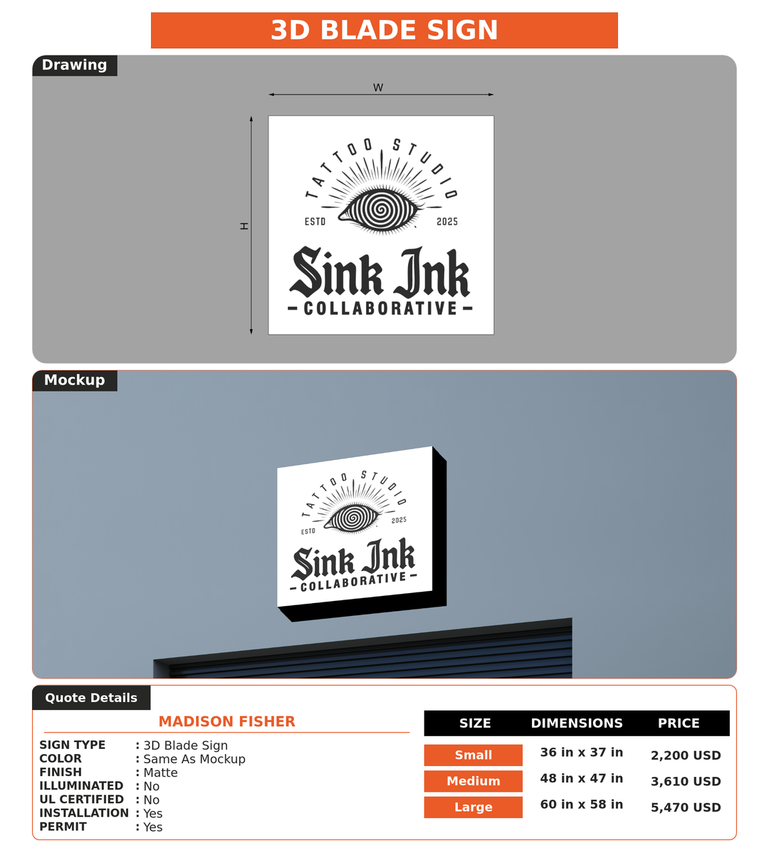 CUSTOM MOCKUP SIGN FOR Madison Fisher