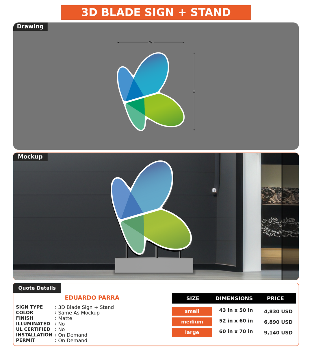 CUSTOM MOCKUP SIGN FOR Eduardo Parra