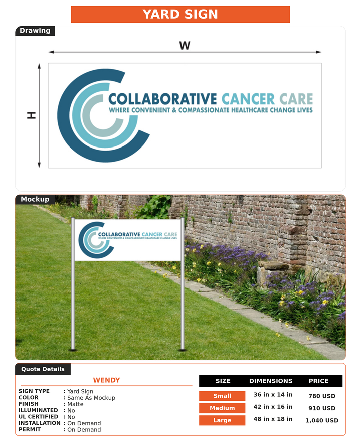 CUSTOM MOCKUP SIGN FOR Wendy
