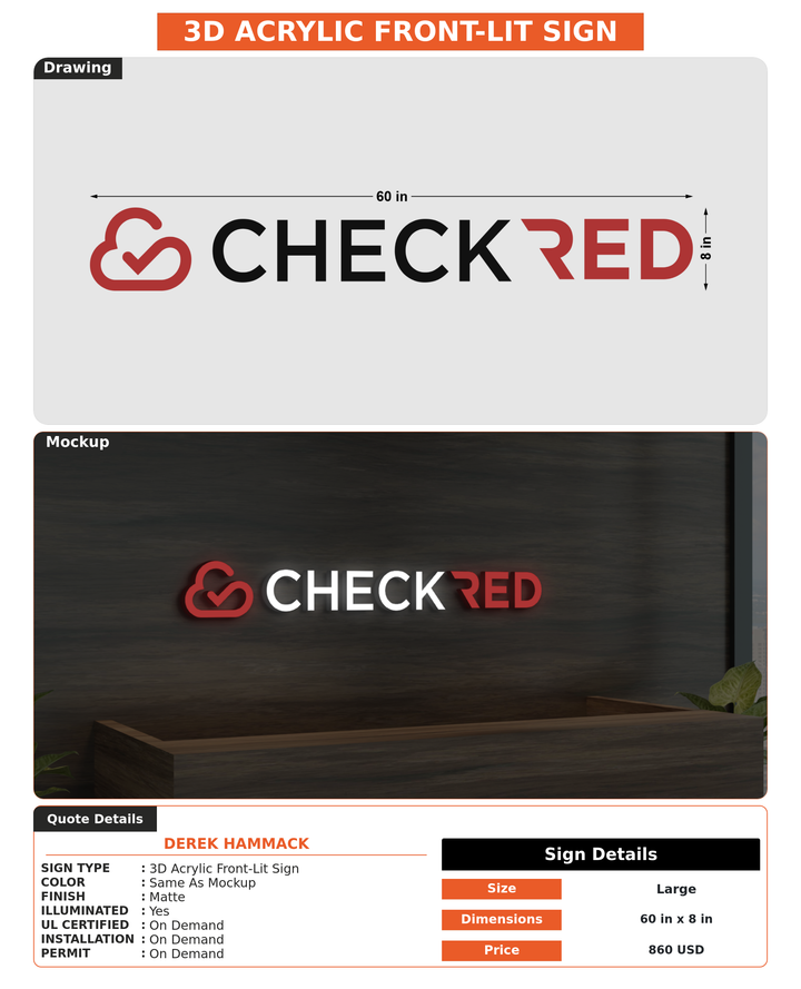 CUSTOM MOCKUP SIGN FOR Derek Hammack