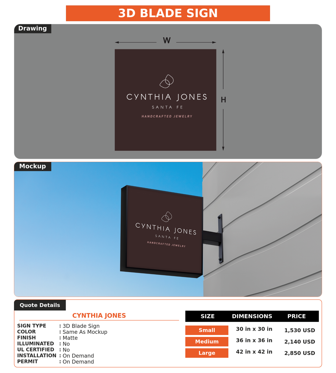 CUSTOM MOCKUP SIGN FOR Cynthia Jones