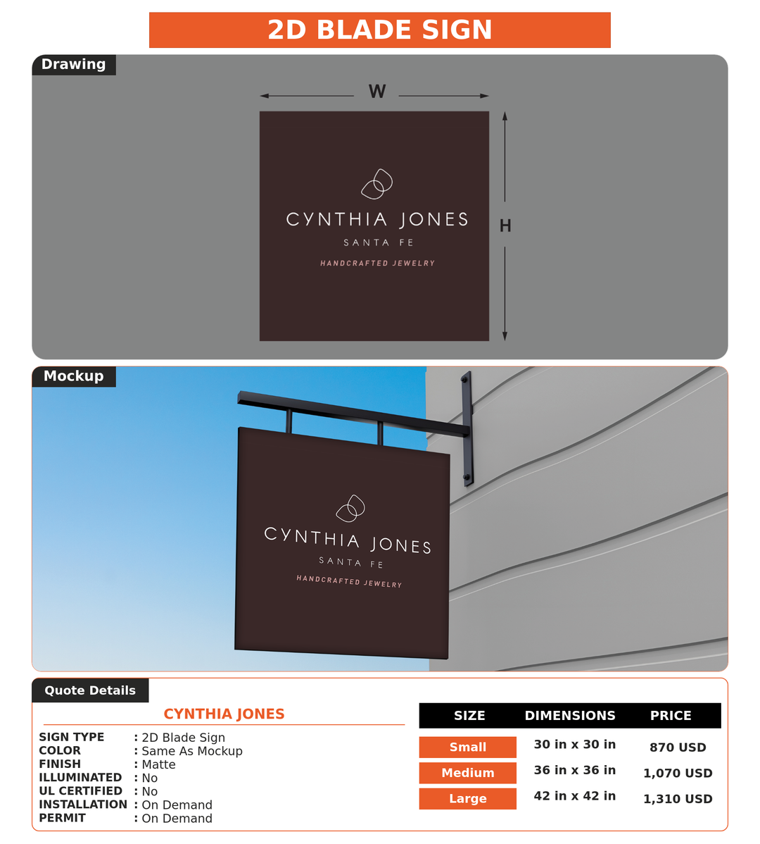 CUSTOM MOCKUP SIGN FOR Cynthia Jones