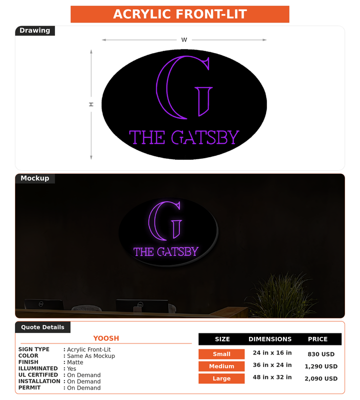 CUSTOM MOCKUP SIGN FOR Yoosh