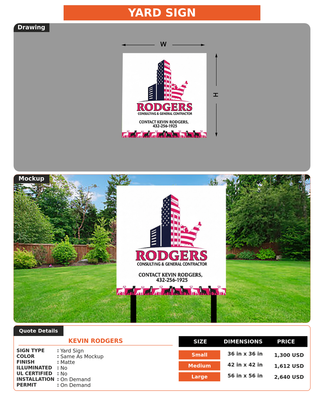 CUSTOM MOCKUP SIGN FOR Kevin Rodgers