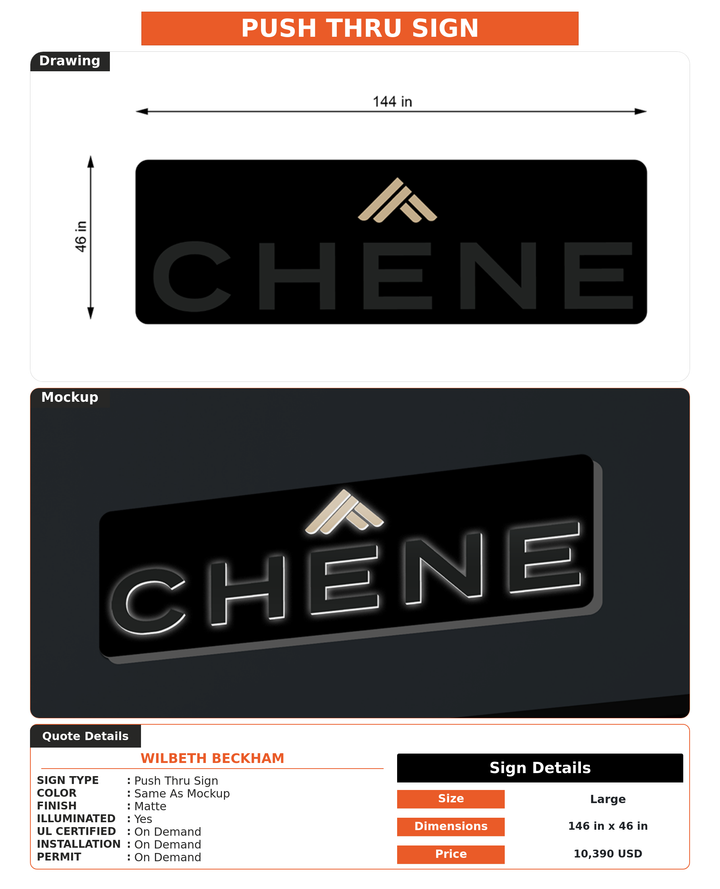 CUSTOM MOCKUP SIGN FOR WilBeth Beckham