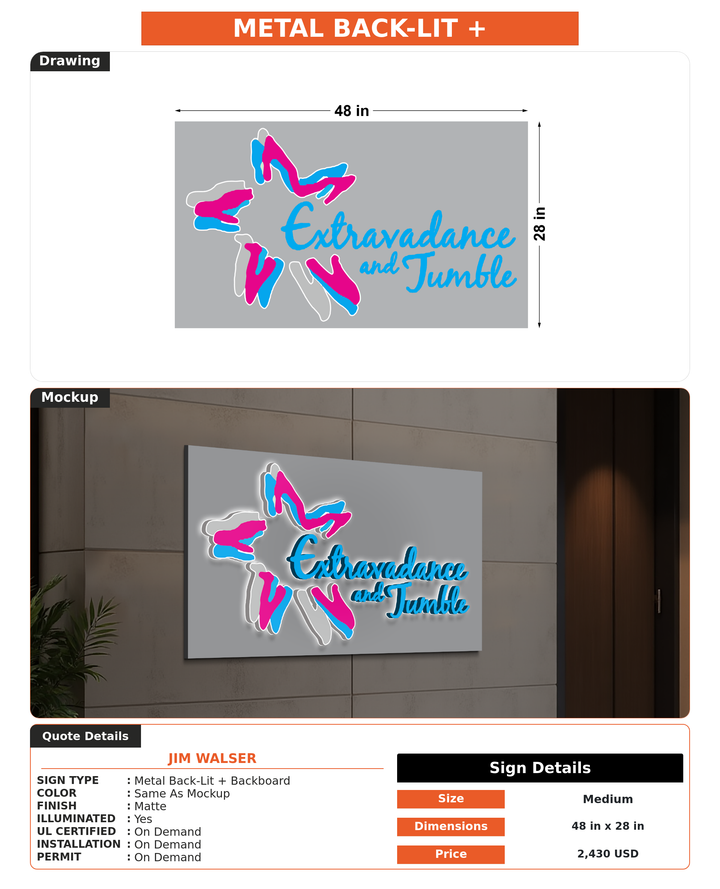 CUSTOM MOCKUP SIGN FOR Jim Walser