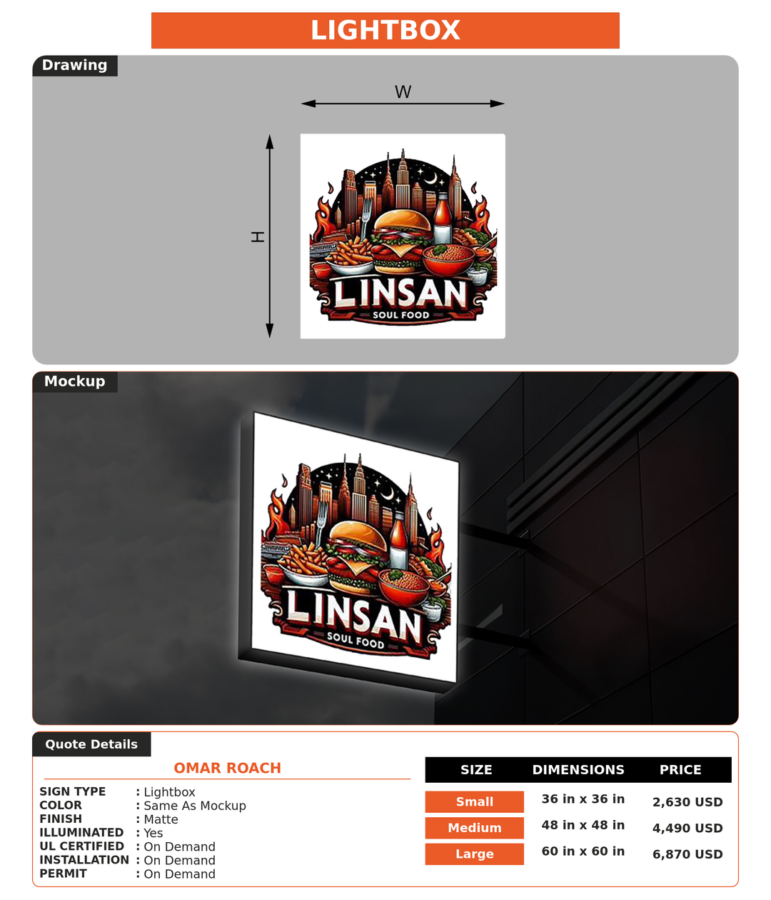 CUSTOM MOCKUP SIGN FOR Omar Roach