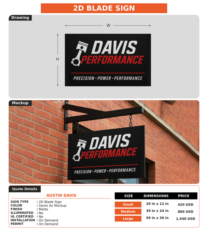 CUSTOM MOCKUP SIGN FOR Austin Davis