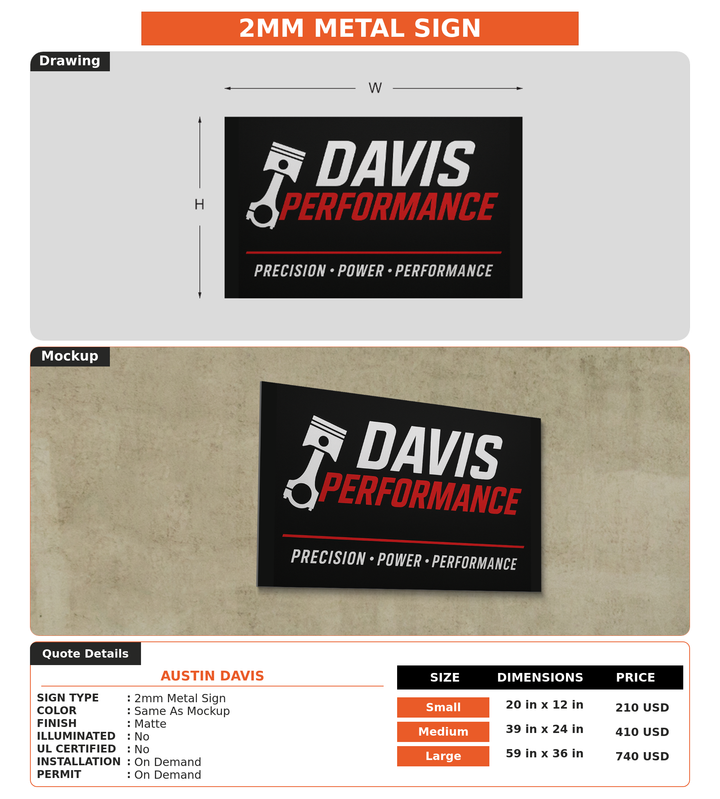 CUSTOM MOCKUP SIGN FOR Austin Davis