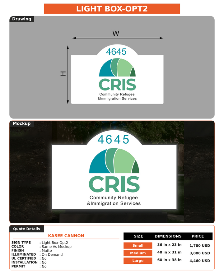 CUSTOM MOCKUP SIGN FOR Kasee Cannon