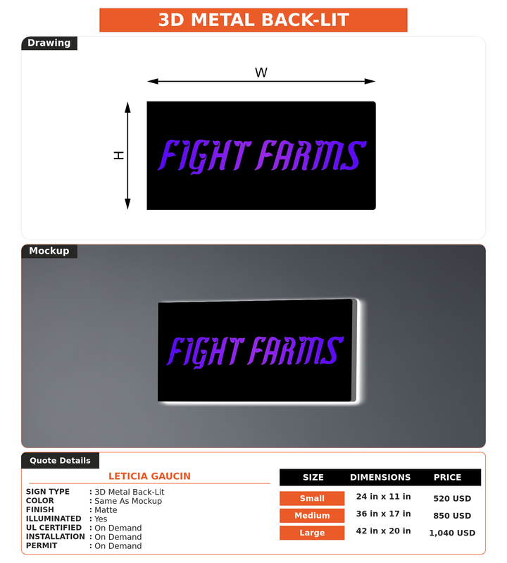 CUSTOM MOCKUP SIGN FOR Leticia Gaucin