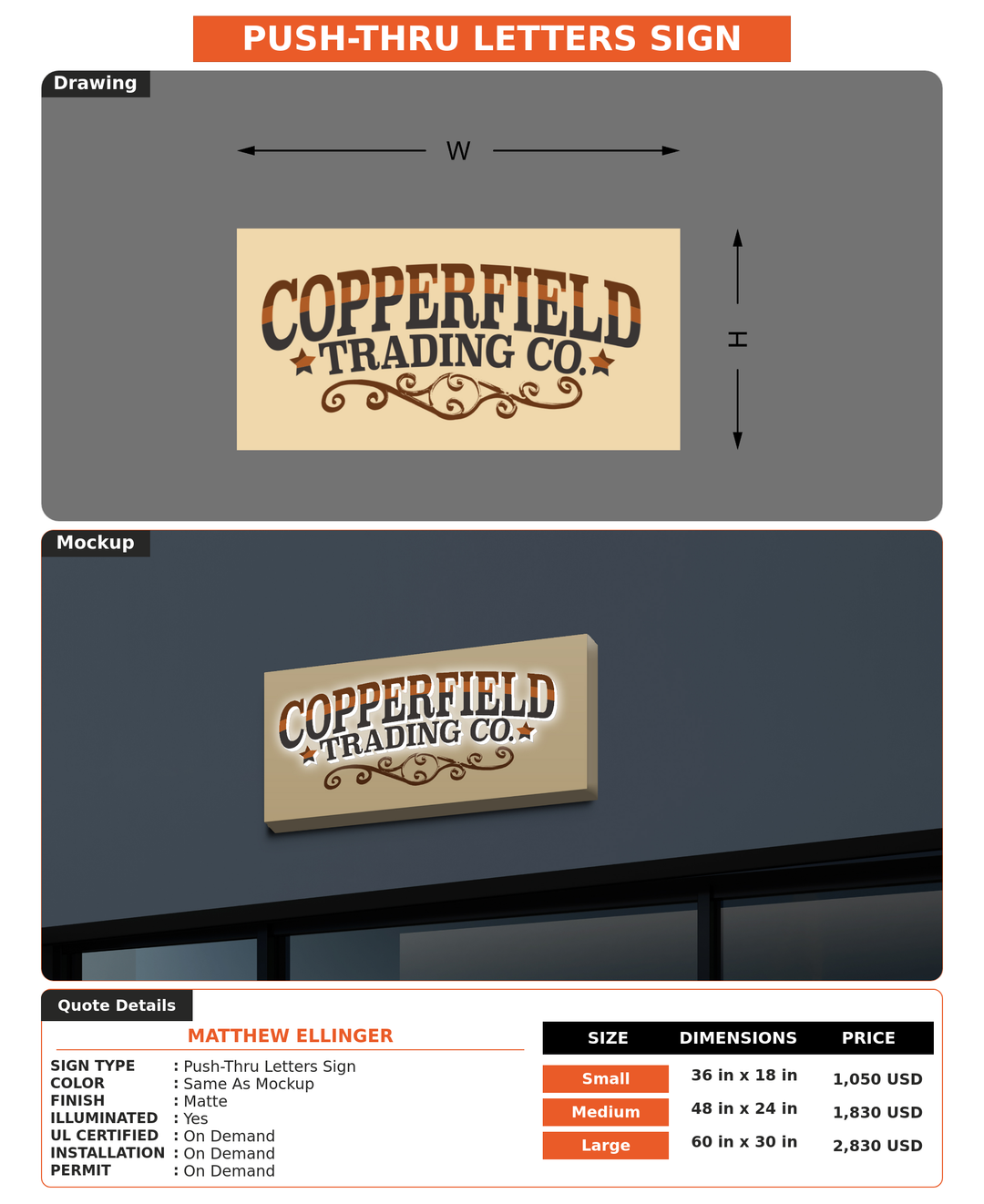CUSTOM MOCKUP SIGN FOR Matthew Ellinger