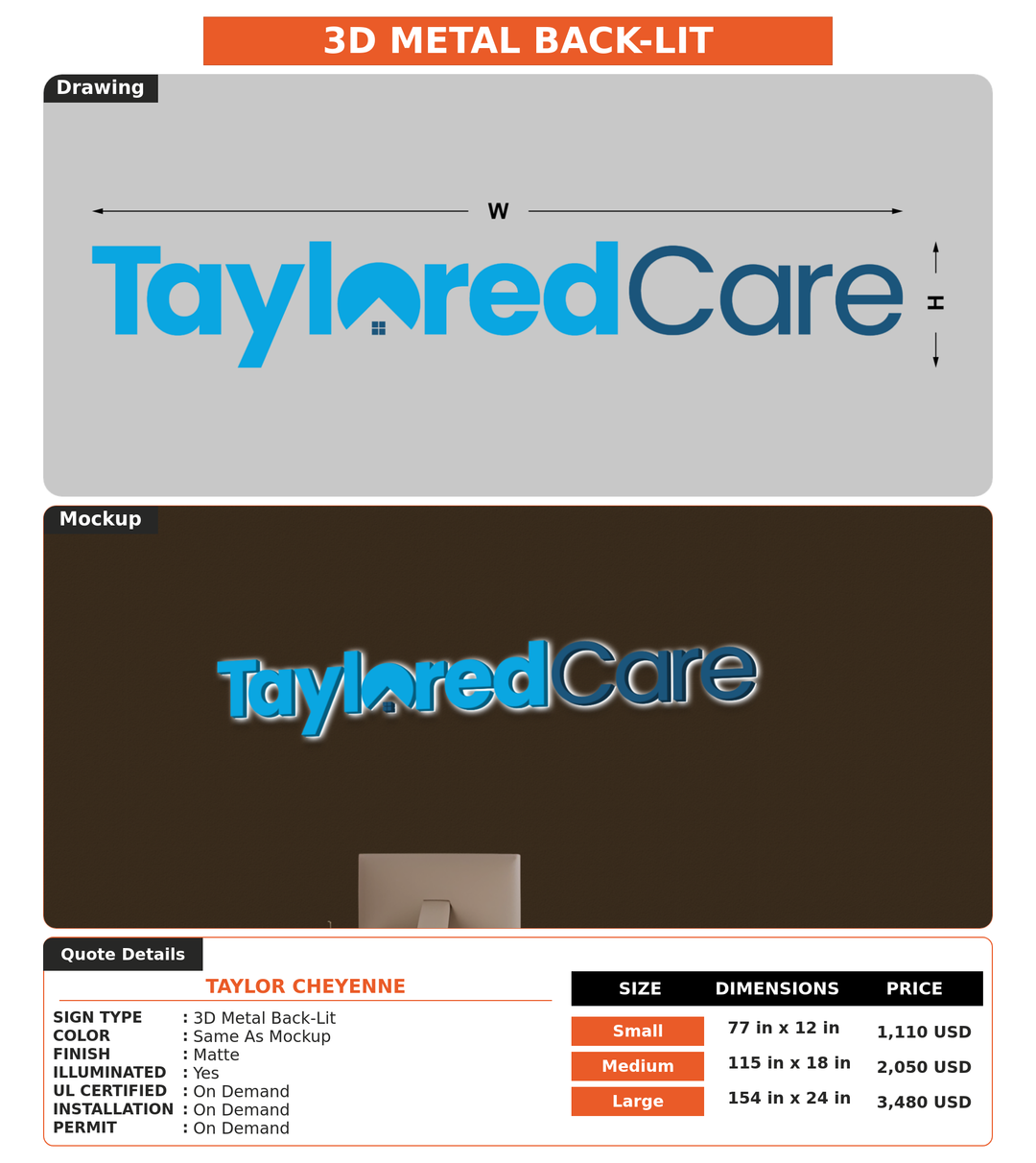 CUSTOM MOCKUP SIGN FOR Taylor Cheyenne