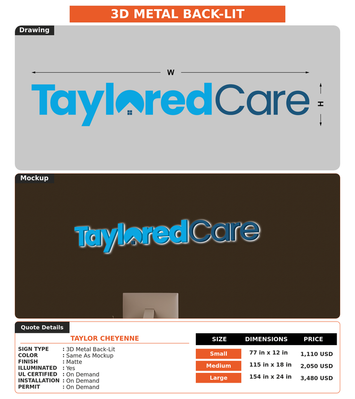 CUSTOM MOCKUP SIGN FOR Taylor Cheyenne