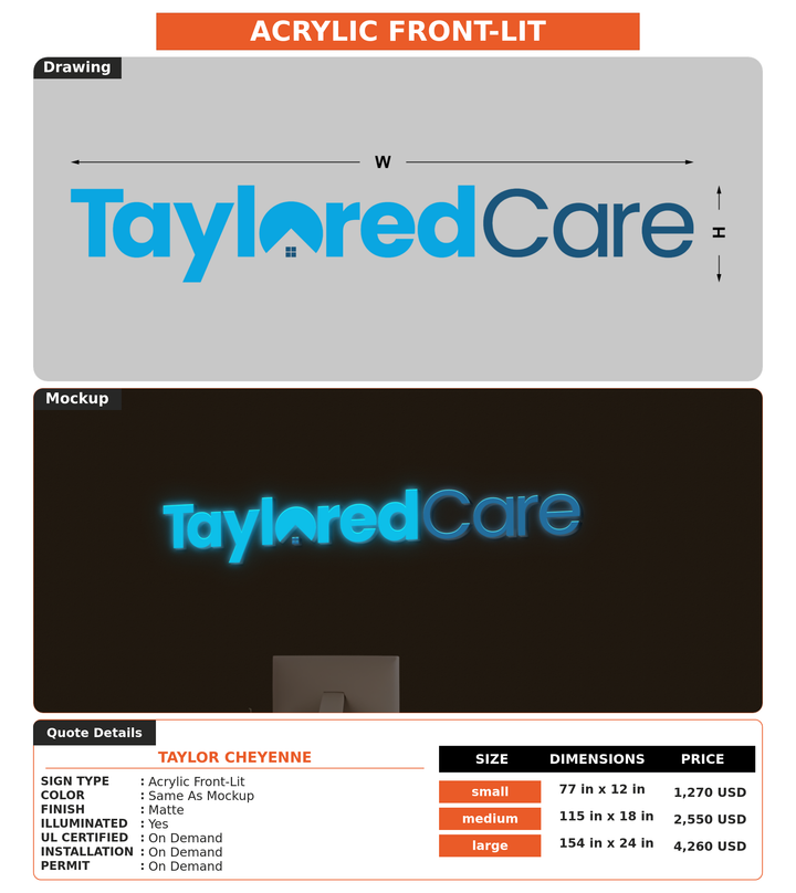 CUSTOM MOCKUP SIGN FOR Taylor Cheyenne