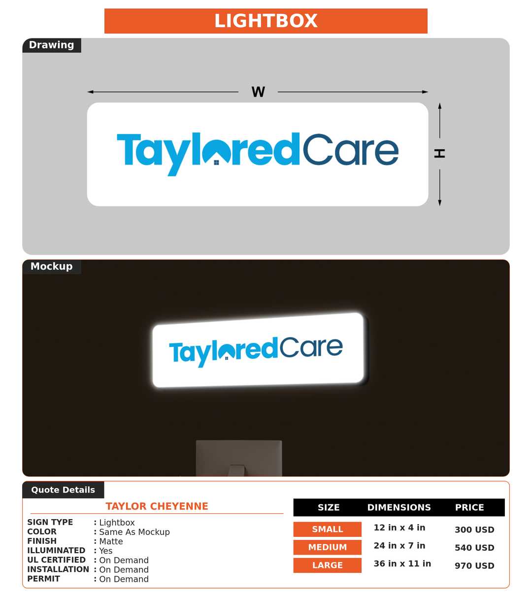 CUSTOM MOCKUP SIGN FOR Taylor Cheyenne