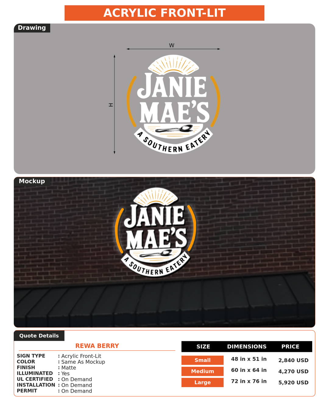 CUSTOM MOCKUP SIGN FOR Rewa Berry