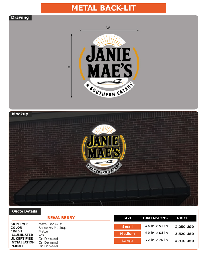 CUSTOM MOCKUP SIGN FOR Rewa Berry