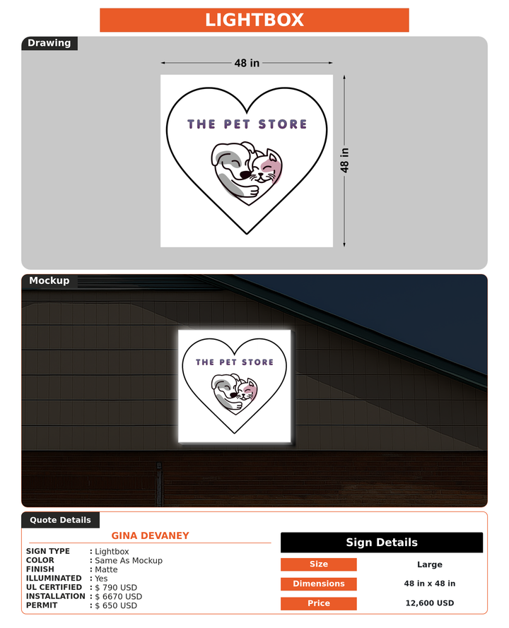CUSTOM MOCKUP SIGN FOR GINA DEVANEY