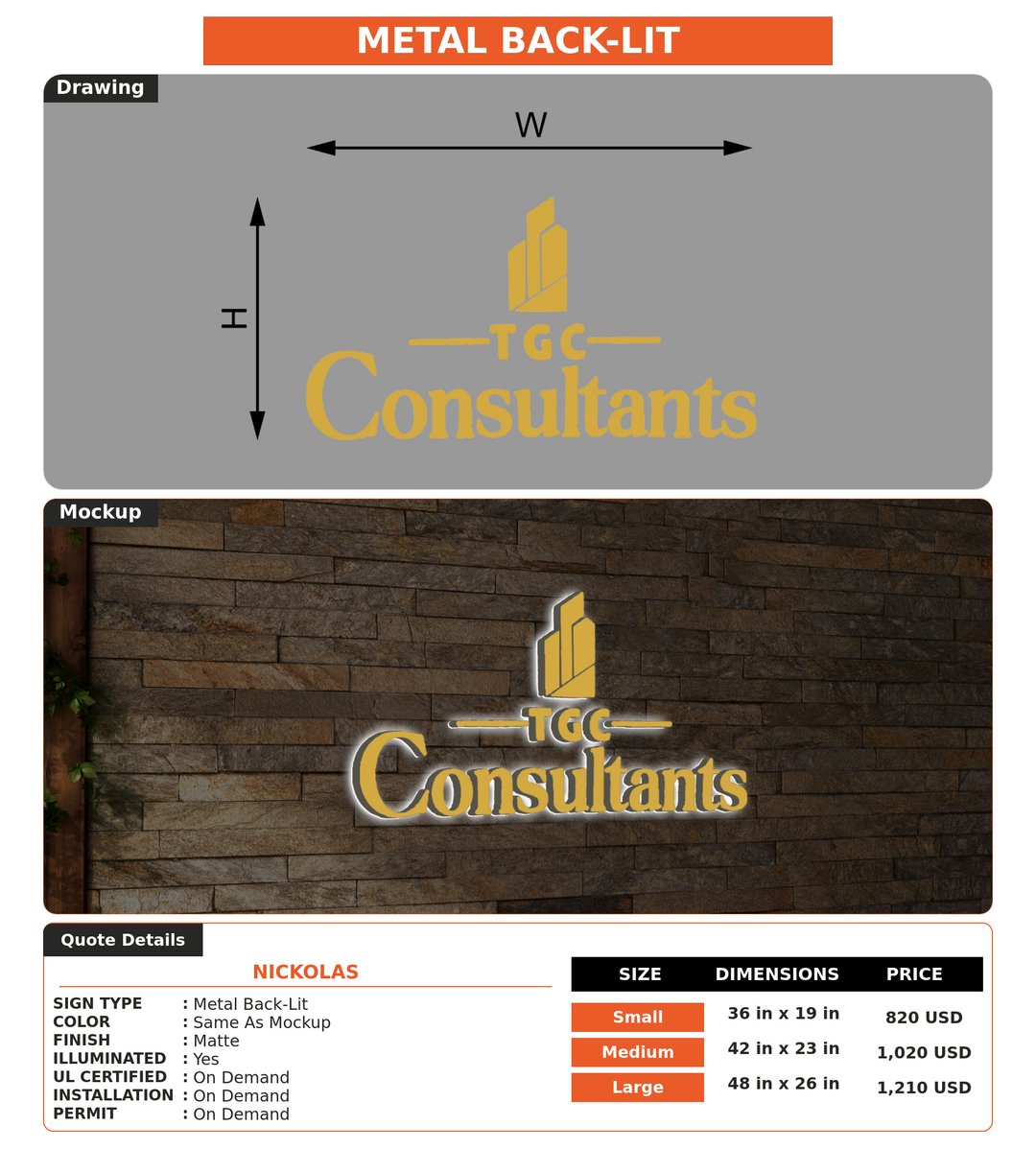 CUSTOM MOCKUP SIGN FOR NICKOLAS