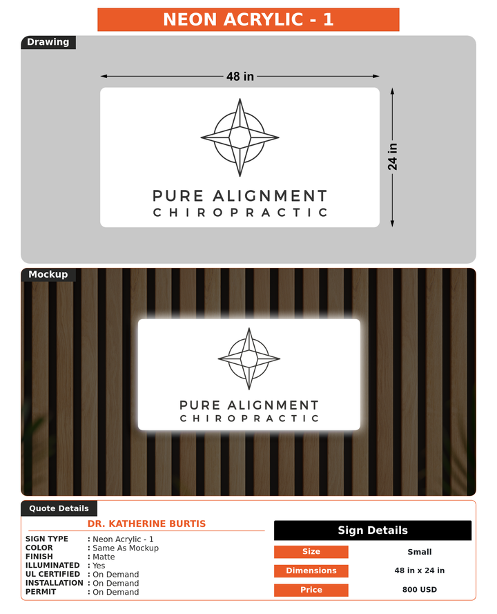 CUSTOM MOCKUP SIGN FOR Dr. Katherine Burtis