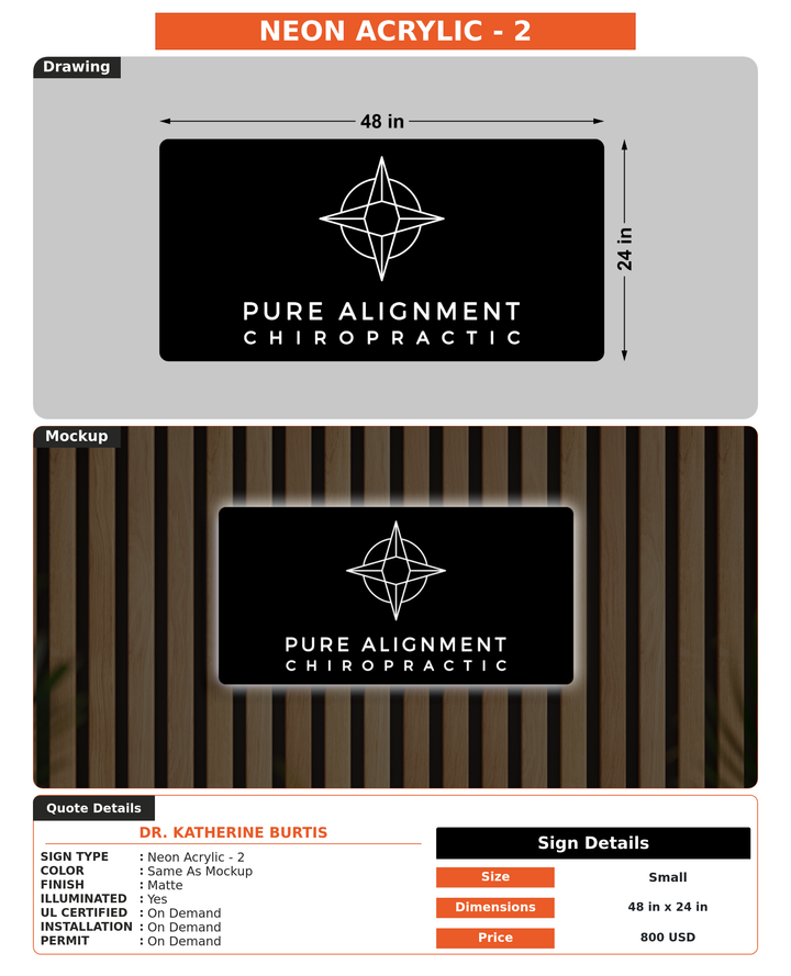 CUSTOM MOCKUP SIGN FOR Dr. Katherine Burtis